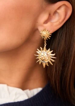 Boucles D'oreilles Soleil -Élégance Soldes Motus Boutique BTC BO Soleil Dore 6