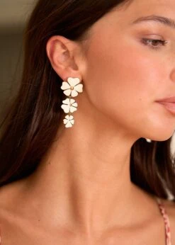 Boucles D'oreilles Céleste -Élégance Soldes Motus Boutique Bijoux Boucles Oreilles Celeste Blanc 3