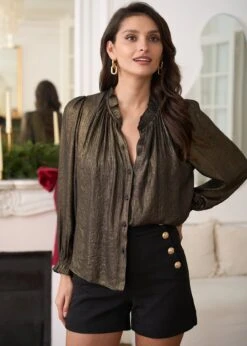 Blouse Amélia -Élégance Soldes Motus Boutique Blouse Amelia Bronze 3