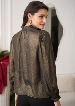 Blouse Amélia -Élégance Soldes Motus Boutique Blouse Amelia Bronze 6