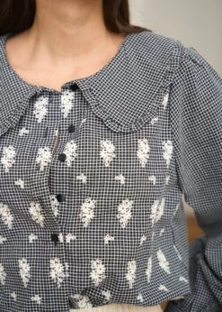 Blouse Belinda -Élégance Soldes Motus Boutique Blouse Belinda Imprime Fond Noir 4