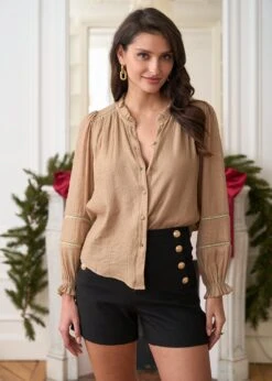 Blouse Cassiopée -Élégance Soldes Motus Boutique Blouse Cassiopee Or 8