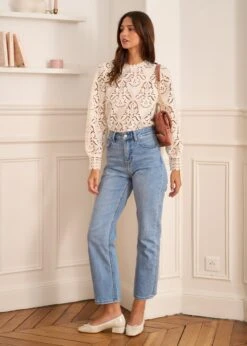 Blouse Rose -Élégance Soldes Motus Boutique Blouse Rose Ivoire 3