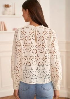 Blouse Rose -Élégance Soldes Motus Boutique Blouse Rose Ivoire 6