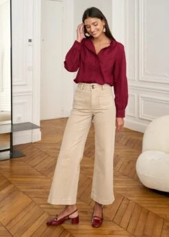 Chemise Noa -Élégance Soldes Motus Boutique Chemise Noa Bordeaux 3