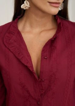 Chemise Noa -Élégance Soldes Motus Boutique Chemise Noa Bordeaux 4