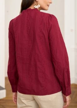 Chemise Noa -Élégance Soldes Motus Boutique Chemise Noa Bordeaux 6