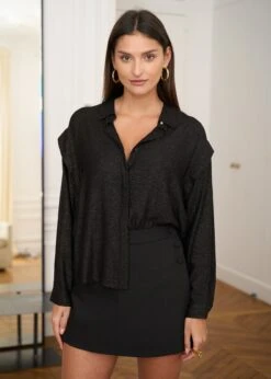 Chemise Ophélia -Élégance Soldes Motus Boutique Chemise Ophelia Noir Or 5