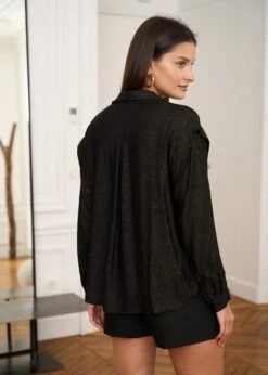 Chemise Ophélia -Élégance Soldes Motus Boutique Chemise Ophelia Noir Or 6