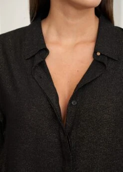 Chemise Ophélia -Élégance Soldes Motus Boutique Chemise Ophelia Noir Or 8