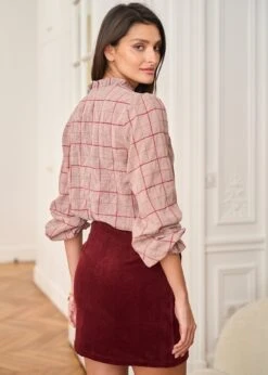 Chemise Perla -Élégance Soldes Motus Boutique Chemise Perla Bordeaux 4