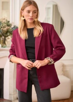Blazer Naia 13 Blazer Naia -Élégance Soldes Motus Boutique Days Of Autumn Blazer Naia Bordeaux 1