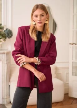 Blazer Naia 17 Blazer Naia -Élégance Soldes Motus Boutique Days Of Autumn Blazer Naia Bordeaux 9