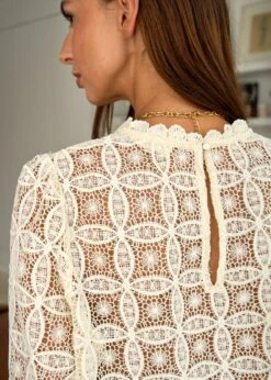 Blouse Lorette -Élégance Soldes Motus Boutique Days Of Autumn Blouse Lorette Ivoire 6