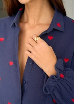 Chemise Maurine -Élégance Soldes Motus Boutique Days Of Autumn Chemise Maurine Marine 4