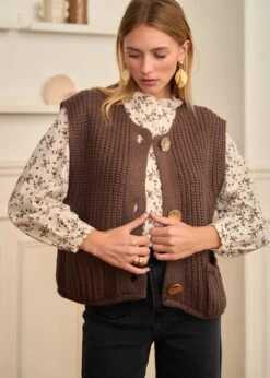 Gilet Ambre -Élégance Soldes Motus Boutique Days Of Autumn Gilet Ambre Marron 10 fea1c843 a449 46af 8c7e 3f035566e980