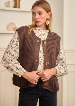 Gilet Ambre -Élégance Soldes Motus Boutique Days Of Autumn Gilet Ambre Marron 3 032782d1 e4be 49df 8d21 fdb99fdc2b13
