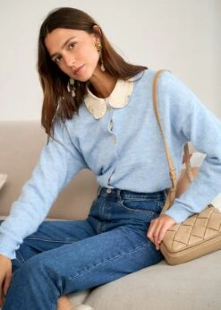 Gilet Ophélia -Élégance Soldes Motus Boutique Days Of Autumn Gilet Ophelia Bleu 7