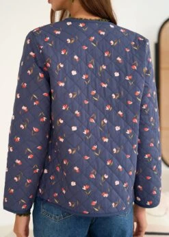 Veste Edith -Élégance Soldes Motus Boutique Days Of Autumn Veste Edith Imprime Fond Marine 7