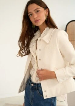 Veste Isolde -Élégance Soldes Motus Boutique Days Of Autumn Veste Isolde Blanc 9
