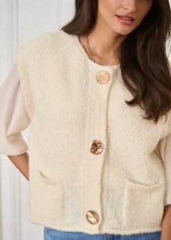 Gilet Artus -Élégance Soldes Motus Boutique Gilet Artus Beige 5