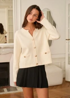 Gilet Audrey -Élégance Soldes Motus Boutique Gilet Audrey Beige 5