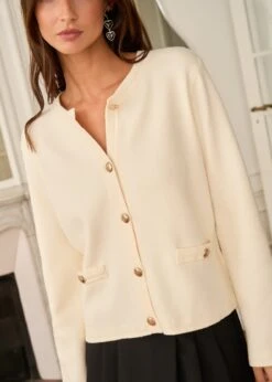 Gilet Audrey -Élégance Soldes Motus Boutique Gilet Audrey Beige 9