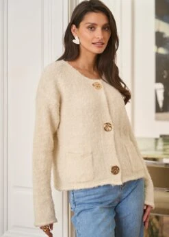 Gilet Bianca -Élégance Soldes Motus Boutique Gilet Bianca Blanc 8