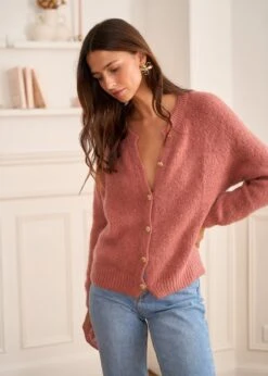 Gilet Cléo -Élégance Soldes Motus Boutique Gilet Cleo Vieux Rose 10