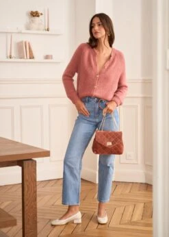 Gilet Cléo -Élégance Soldes Motus Boutique Gilet Cleo Vieux Rose 5