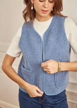 Veste Gabi -Élégance Soldes Motus Boutique Gilet Gabi Bleu 3
