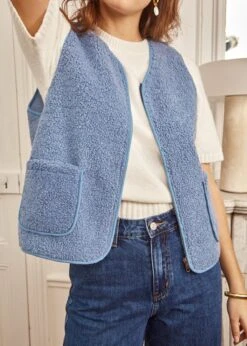 Veste Gabi -Élégance Soldes Motus Boutique Gilet Gabi Bleu 4