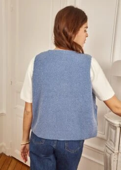 Veste Gabi -Élégance Soldes Motus Boutique Gilet Gabi Bleu 5