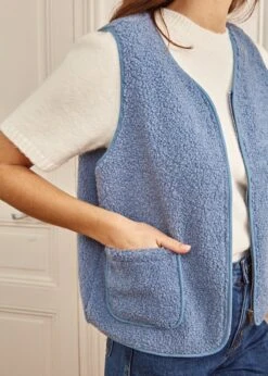 Veste Gabi -Élégance Soldes Motus Boutique Gilet Gabi Bleu 6