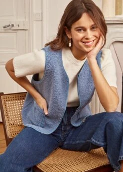 Veste Gabi -Élégance Soldes Motus Boutique Gilet Gabi Bleu 7