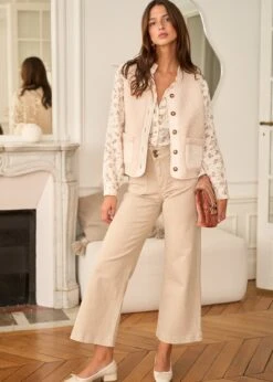 Veste Harper -Élégance Soldes Motus Boutique Gilet Harper Beige 10