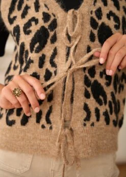 Gilet Loan -Élégance Soldes Motus Boutique Gilet Loan Imprime Leopard 8