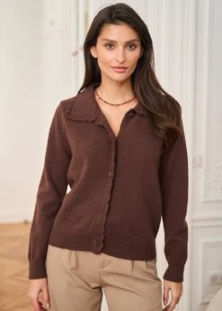 Gilet Mia -Élégance Soldes Motus Boutique Gilet Mia Marron 4