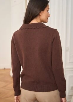 Gilet Mia -Élégance Soldes Motus Boutique Gilet Mia Marron 5