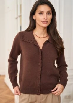 Gilet Mia -Élégance Soldes Motus Boutique Gilet Mia Marron 9