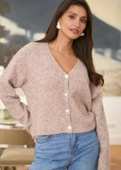 Gilet Myrielle -Élégance Soldes Motus Boutique Gilet Myrielle Taupe 9