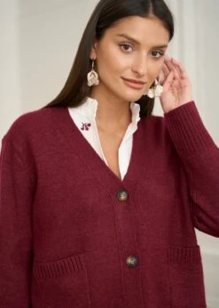 Gilet Vera -Élégance Soldes Motus Boutique Gilet Vera Bordeaux 5