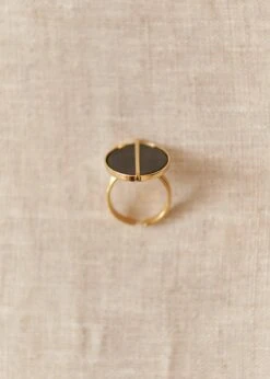 Bague Andrée -Élégance Soldes Motus Boutique Hiver Andree NoirOr 5