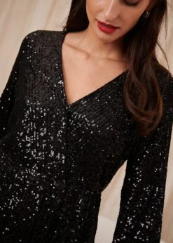 Robe Cassandre -Élégance Soldes Motus Boutique Hiver Cassandre Noir 3