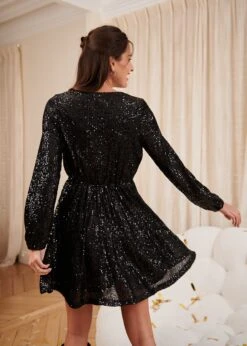 Robe Cassandre -Élégance Soldes Motus Boutique Hiver Cassandre Noir 5