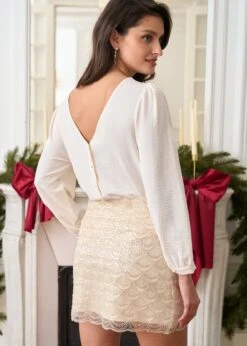 Jupe Julie -Élégance Soldes Motus Boutique Jupe Julie Beige 4