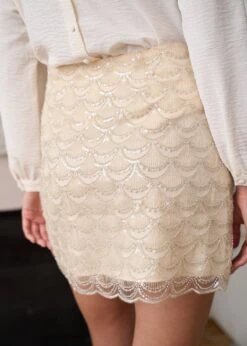 Jupe Julie -Élégance Soldes Motus Boutique Jupe Julie Beige 5