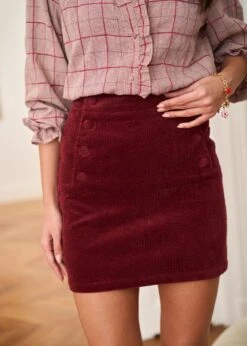 Jupe Lyséa -Élégance Soldes Motus Boutique Jupe Lysea Bordeaux 8