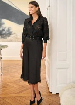 Jupe Yaelle -Élégance Soldes Motus Boutique Jupe Yaelle Noir 4