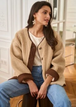 Manteau Isaline -Élégance Soldes Motus Boutique Manteau Isaline Beige 10